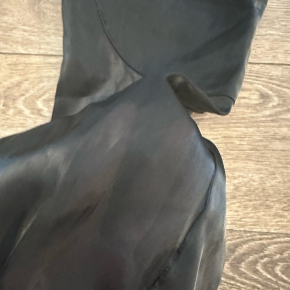 Nike AIR Black Track Pants Jogger Sheen Women's See Through SZ M drawstring EUC - Picture 8 of 8